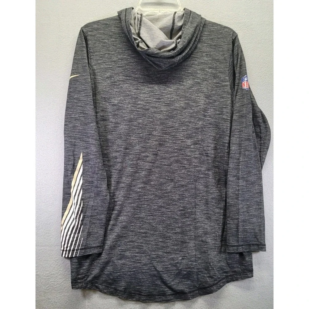 Nike Tee New Orleans Saints Training Light Hoodie Men Size Small NFL LS  #620413